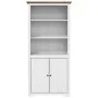 BODO bookcase solid white and brown pine wood 80x40x172cm by vidaXL, Bookcases and shelves - Ref: Foro24-355057, Price: 190,6...