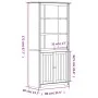 BODO bookcase solid white and brown pine wood 80x40x172cm by vidaXL, Bookcases and shelves - Ref: Foro24-355057, Price: 190,6...