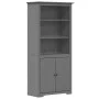 BODO solid pine wood bookcase in gray, 82x40x173 cm by vidaXL, Bookcases and shelves - Ref: Foro24-355058, Price: 185,28 €, D...