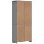 Librería BODO madera maciza de pino gris 82x40x173 cm