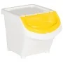 Stackable trash cans with lid 3 pcs PP white 78 L by vidaXL, Garbage cans and trash cans - Ref: Foro24-364068, Price: 70,39 €...