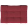 Cojín para muebles de palets tela rojo tinto 120x80x12 cm