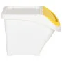 Stackable trash cans with lid 3 pcs PP white 78 L by vidaXL, Garbage cans and trash cans - Ref: Foro24-364068, Price: 70,39 €...