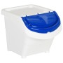 Stackable trash cans with lid 3 pcs PP white 78 L by vidaXL, Garbage cans and trash cans - Ref: Foro24-364068, Price: 71,38 €...