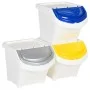 Cubos de basura apilables con tapa 3 uds PP blanco 78 L de vidaXL, Cubos de la basura y papeleras - Ref: Foro24-364068, Preci...