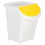 Stackable trash cans with lid 3 pcs PP white 120 L by vidaXL, Garbage cans and trash cans - Ref: Foro24-364070, Price: 83,02 ...