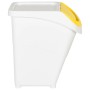 Stackable trash cans with lid 3 pcs PP white 120 L by vidaXL, Garbage cans and trash cans - Ref: Foro24-364070, Price: 83,02 ...