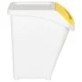 Stackable trash cans with lid 3 pcs PP white 120 L by vidaXL, Garbage cans and trash cans - Ref: Foro24-364070, Price: 87,85 ...