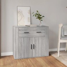 Sonoma graues Sperrholz-Sideboard 80x33x70 cm von vidaXL, Sideboards - Ref: Foro24-816574, Preis: 94,40 €, Rabatt: %