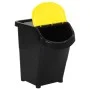 Stackable trash cans with lid 3 pcs PP black 120 L by vidaXL, Garbage cans and trash cans - Ref: Foro24-364071, Price: 102,95...
