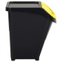 Stapelbare Mülleimer mit Deckel 3 Stück PP schwarz 120 L von vidaXL, Mülltonnen und Mülltonnen - Ref: Foro24-364071, Preis: 1...