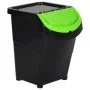 Stackable trash cans with lid 3 pcs PP black 120 L by vidaXL, Garbage cans and trash cans - Ref: Foro24-364071, Price: 102,95...