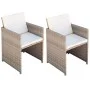 Garden chairs with cushions, 2 units, synthetic beige rattan by vidaXL, Garden chairs - Ref: Foro24-42561, Price: 144,50 €, D...