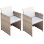 Gartenstühle mit Kissen 2 Einheiten synthetisches Rattan beige von vidaXL, Gartenstühle - Ref: Foro24-42561, Preis: 135,25 €,...