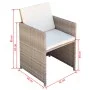Garden chairs with cushions, 2 units, synthetic beige rattan by vidaXL, Garden chairs - Ref: Foro24-42561, Price: 144,50 €, D...