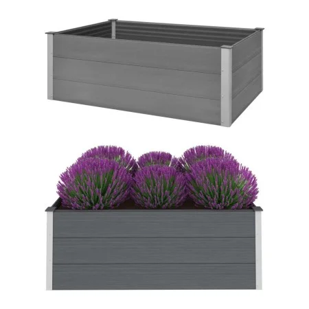 WPC gray flowerbed 150x100x54 cm by vidaXL, Pots and planters - Ref: Foro24-43609, Price: 235,66 €, Discount: %