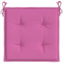 Cojines de silla de jardín 6 uds tela rosa 40x40x4 cm