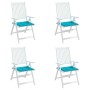 Cojines para silla de jardín 4 uds tela turquesa 40x40x4 cm