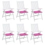 Cojines para silla de jardín 6 uds tela rosa 50x50x4 cm
