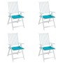 Cojines para silla de jardín 4 uds tela turquesa 50x50x4 cm