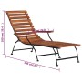 Gartenliege aus massivem Akazienholz von vidaXL, Liegen - Ref: Foro24-44390, Preis: 122,29 €, Rabatt: %