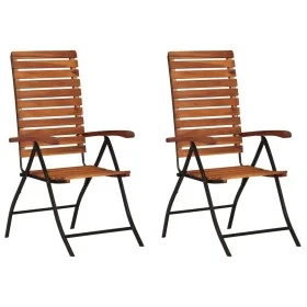 Liegende Gartenstühle 2 Einheiten aus massivem Akazienholz von vidaXL, Gartenstühle - Ref: Foro24-44391, Preis: 174,83 €, Rab...