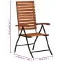 Reclining garden chairs 2 units solid acacia wood by vidaXL, Garden chairs - Ref: Foro24-44391, Price: 174,83 €, Discount: %