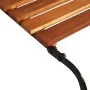 Tumbona ajustable de madera maciza de acacia y patas de acero de vidaXL, Tumbonas - Ref: Foro24-44394, Precio: 97,19 €, Descu...
