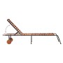 Adjustable sun lounger made of solid acacia wood and steel legs by vidaXL, Loungers - Ref: Foro24-44394, Price: 120,09 €, Dis...