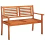 Banco de jardín de 2 plazas madera maciza eucalipto 120 cm de vidaXL, Bancos de jardín - Ref: Foro24-44398, Precio: 179,26 €,...