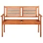 Banco de jardín de 2 plazas madera maciza eucalipto 120 cm de vidaXL, Bancos de jardín - Ref: Foro24-44398, Precio: 179,26 €,...