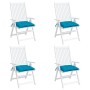Cojines de silla de jardín 4 uds tela Oxford azul 40x40x7 cm