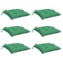 Cojines de silla de jardín 6 uds tela Oxford verde 40x40x7 cm