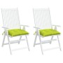 Cojines de silla de jardín 2 uds tela Oxford verde 40x40x7 cm