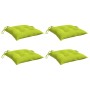 Cojines de silla de jardín 4 uds tela Oxford verde 40x40x7 cm