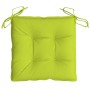 Cojines de silla de jardín 4 uds tela Oxford verde 40x40x7 cm