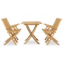 5-teiliges Garten-Esszimmerset aus massivem Teakholz von vidaXL, Gartensets - Ref: Foro24-44686, Preis: 449,81 €, Rabatt: %