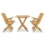 Conjunto de comedor de jardín 5 piezas madera maciza de teca de vidaXL, Conjuntos de jardín - Ref: Foro24-44686, Precio: 441,...