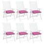 Cojines para silla 6 unidades tela rosa 40x40x7 cm