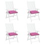 Cojines de silla de jardín 4 uds tela Oxford rosa 50x50x7 cm