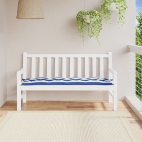 Cojín banco jardín tela Oxford a rayas azul y blanco 150x50x7cm Cojín banco jardín tela Oxford a rayas azul y blanco 150x50x7cm