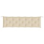 Cojín de banco de jardín tela Oxford beige 180x50x7 cm