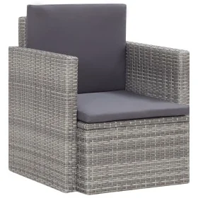Garden armchair with gray synthetic rattan cushions by vidaXL, Garden chairs - Ref: Foro24-45781, Price: 112,45 €, Discount: %