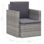 Gartensessel mit grauen synthetischen Rattankissen von vidaXL, Gartenstühle - Ref: Foro24-45781, Preis: 112,45 €, Rabatt: %