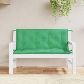 Cojines de banco de jardín 2 uds tela Oxford verde 120x50x7 cm en Cojines para sillas y sofás | Comprar online en Foro24