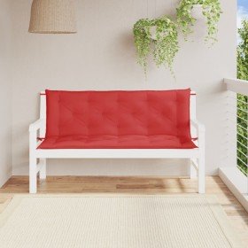 Cojines de banco de jardín 2 uds tela Oxford rojo 150x50x7 cm Cojines de banco de jardín 2 uds tela Oxford rojo 150x50x7 cm