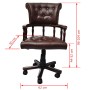 Brown swivel office chair by vidaXL, Office chairs - Ref: Foro24-20042, Price: 303,93 €, Discount: %