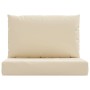 Cojines para palets 2 unidades tela Oxford beige