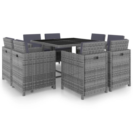 9-piece garden dining set and gray synthetic rattan cushions by vidaXL, Garden sets - Ref: Foro24-46375, Price: 697,84 €, Dis...