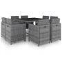 9-piece garden dining set and gray synthetic rattan cushions by vidaXL, Garden sets - Ref: Foro24-46375, Price: 688,45 €, Dis...